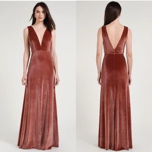 Jenny Yoo Logan Velvet Bridesmaid Dress